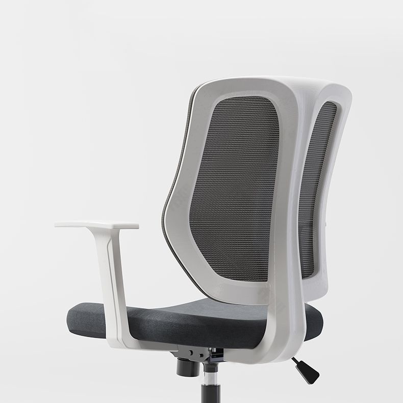 Silla de oficina moderna altura del asiento ajustable brazos fijos silla giratoria con ruedas