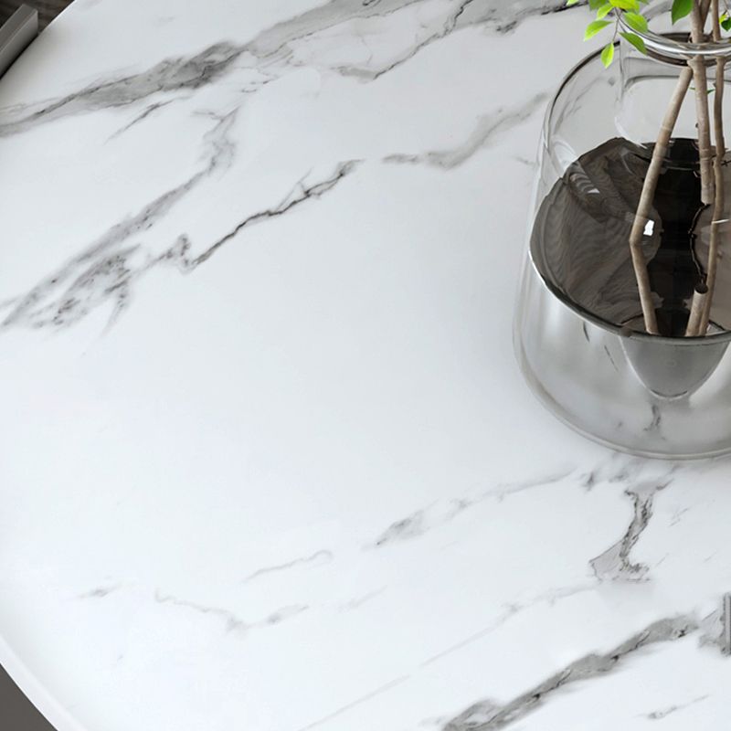 Tavolino moderno in pietra rotonda 19,69 "tavolo da fine 3 gambe alto con conservazione