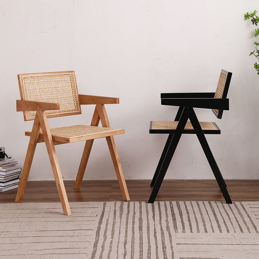 Modern Wood Dining Room Chair Arm Rattan Dining Chairs for Restaurant Use Clearhalo ' kitchen&dining_furn' 'Dining Chairs' 'Dining Tables & Seating' 'dining_chair' 'furn' 'furn_dining_chair' 'Furniture' 'furniture_dining_chair' 'Kitchen & Dining Furniture' 'kitchen' 1200x1200_5790cfa4-ca3a-40a0-992b-5acc1efb497f