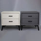 Two Drawer Solid Color Wood Nightstand 19.2"Tall Night Table Clearhalo 'Bedroom Furniture' 'furn' 'furn_night_stand' 'Furniture' 'night_stand' 'Nightstands' 1200x1200_57918b75-b606-4555-b029-d79439030d17
