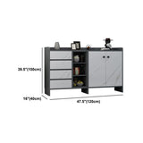 Moderno legno ingegnerizzato 39 "h sideboard buffet sala da pranzo buffet server in grigio