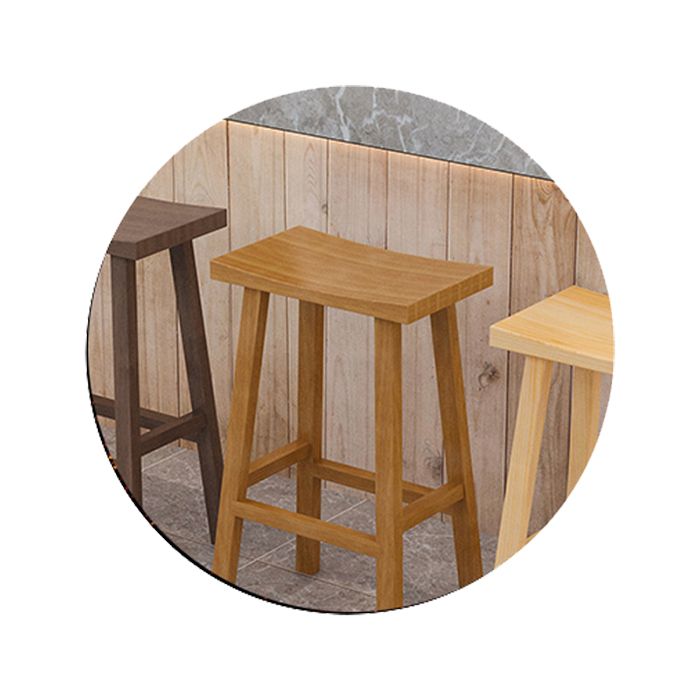 Coffee Shop Simple Wood Barstool Indoor Wood 4 Legs Bar Stool with Pedal Clearhalo 'Bar Furniture' 'Bar Stools' 'bar_stools' 'furn' 'furn_bar_stools' 'Furniture' 'Kitchen & Dining Furniture' 1200x1200_57939432-1dc4-48cd-a2ad-c209f00b6cdd