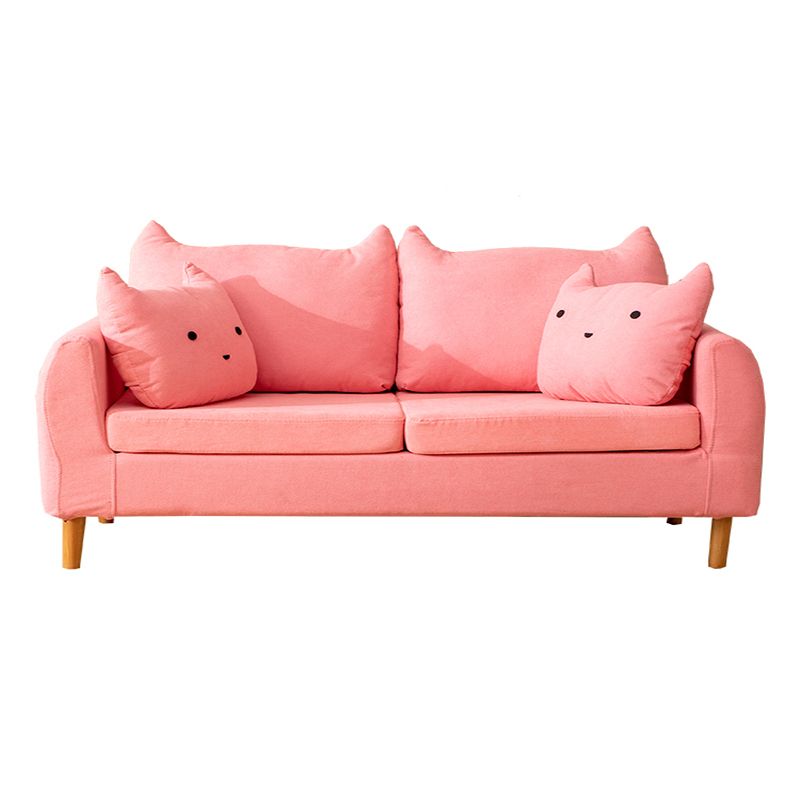 Loose Back Square Arm Standard Sofa 25.5"W Cotton Blend Sofa for Living Room Clearhalo 'furn' 'furn_sofas' 'Furniture' 'furniture_sofas' 'Living Room Furniture' 'Sofa' 'sofas' 1200x1200_5793f3e4-8464-4679-8880-6f5705b656ff