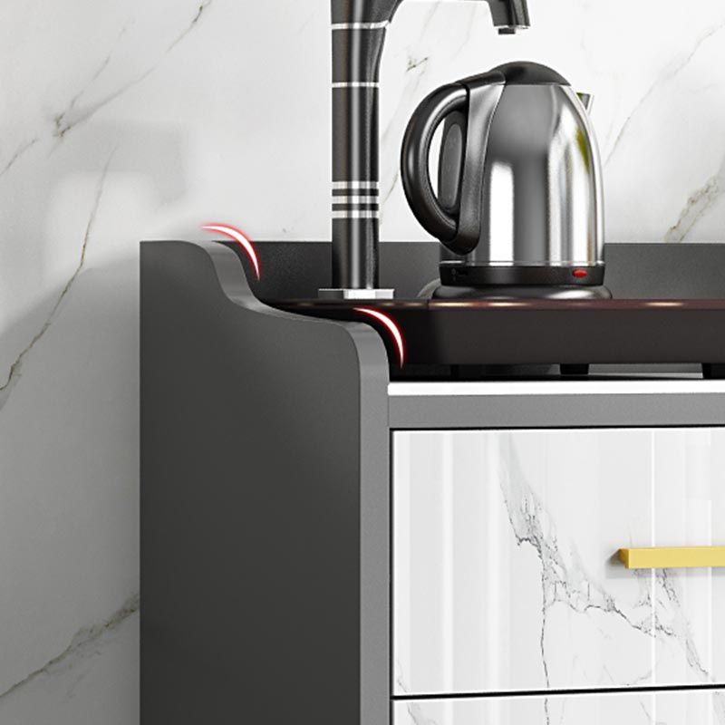 Server in stile glam sinterizzato in pietra server con porta e cassetto per l'uso domestico