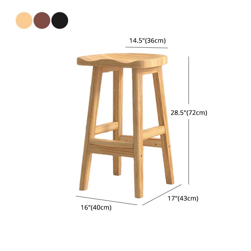 Contemporary Solid Wood Bar Stool Indoor Barstools with Wood Seat and Footrest Clearhalo 'Bar Furniture' 'Bar Stools' 'bar_stools' 'furn' 'furn_bar_stools' 'furniture_bar_stools' 'Kitchen & Dining Furniture' 'kitchen&dining_furn' 'kitchen' 'kitchen_furn' Furniture' 1200x1200_579637db-d7c8-4be6-9e77-af159f818077