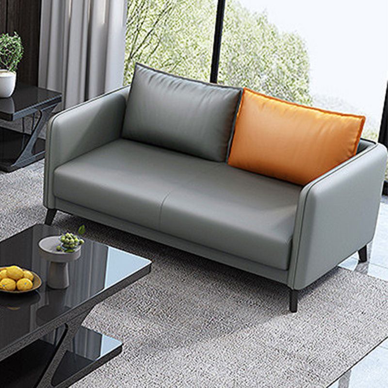 Standard Square Arm Leather Stain Resistant Sofa Couch with Pillows Clearhalo 'furn' 'furn_sofas' 'Furniture' 'furniture_sofas' 'Living Room Furniture' 'Sofa' 'sofas' 1200x1200_5796a4bb-b840-475e-9b31-6fa729083c49