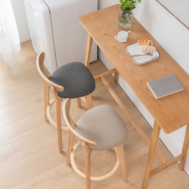 Modern vast hout bistro accent eettafel rechthoek indoor patio balk tafel