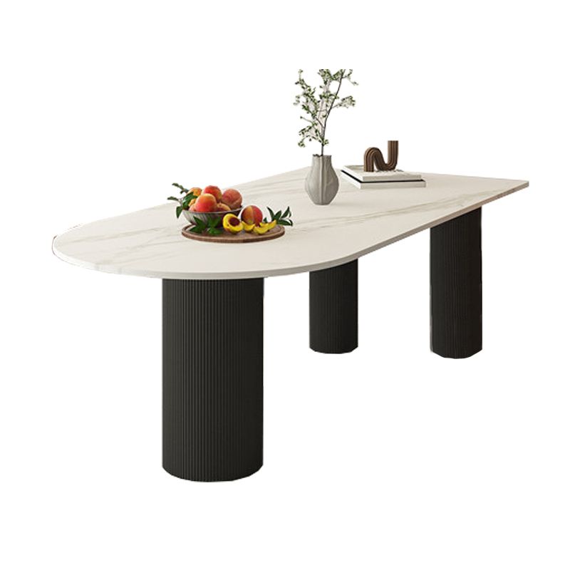 Modern Irregular Shape Table Sintered Stone Table with 3 Legs Clearhalo 'Dining Tables & Seating' 'Dining Tables' 'dining_table' 'furn' 'furn_dining_table' 'Furniture' 'Kitchen & Dining Furniture' 1200x1200_5798ff2d-3a19-48af-a91c-6399ae645e99