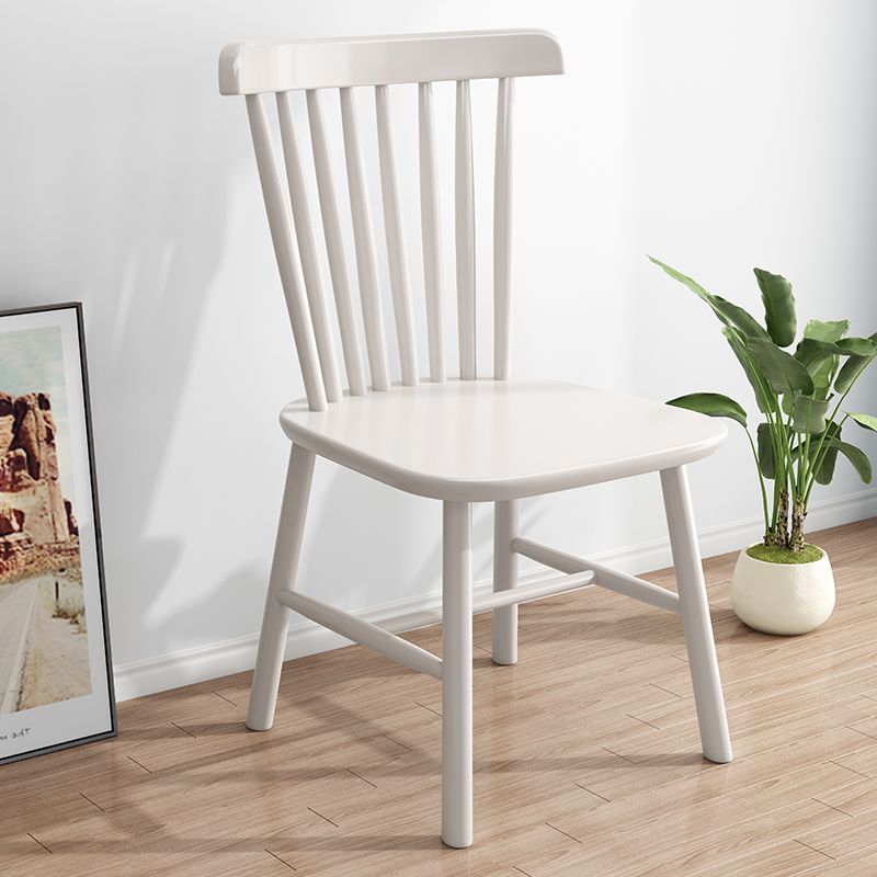 Contemporary Armless Dining Chair Home Solid Wood Dining Chair