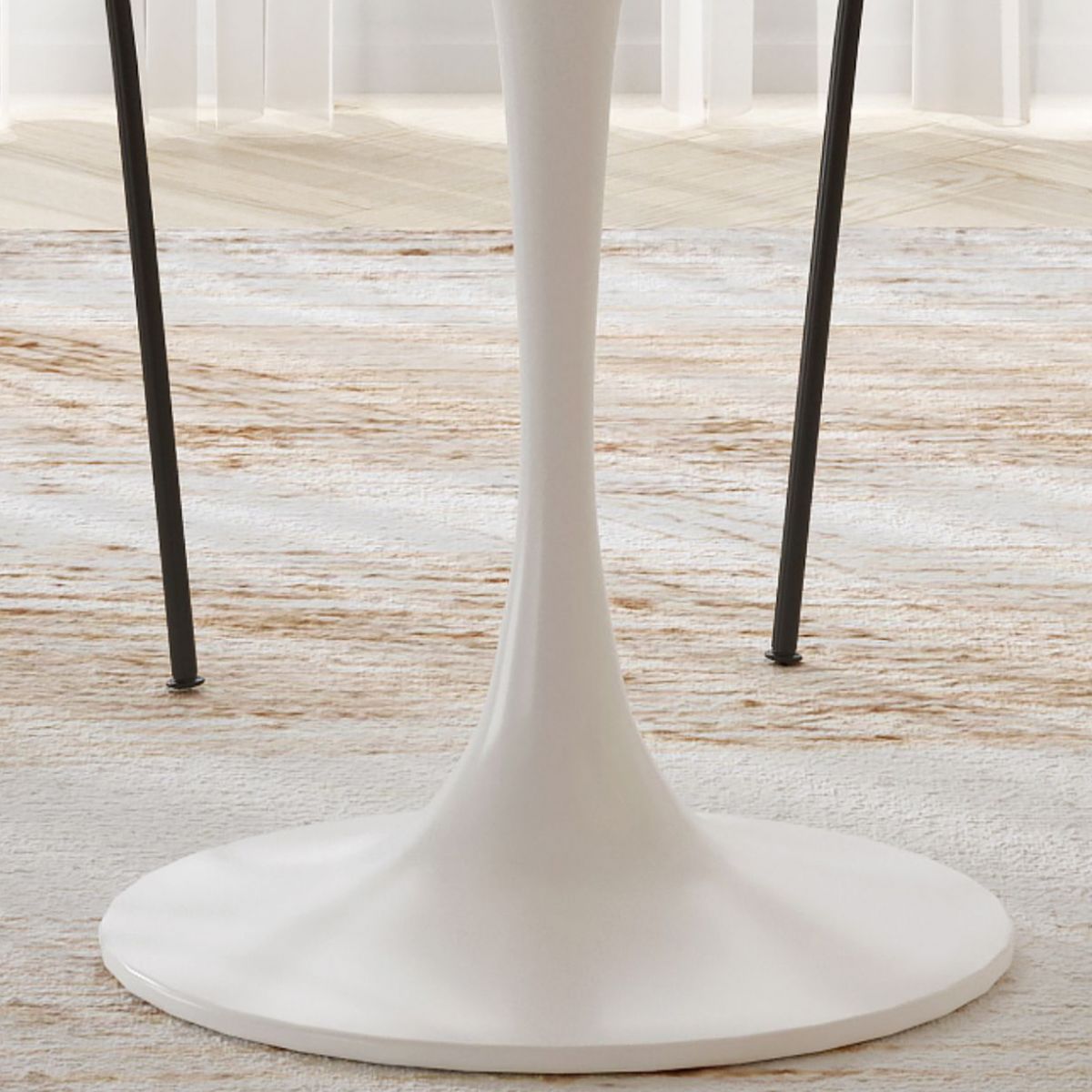 Ronde keukentafel Moderne gesinterde stenen witte eetkamertafel