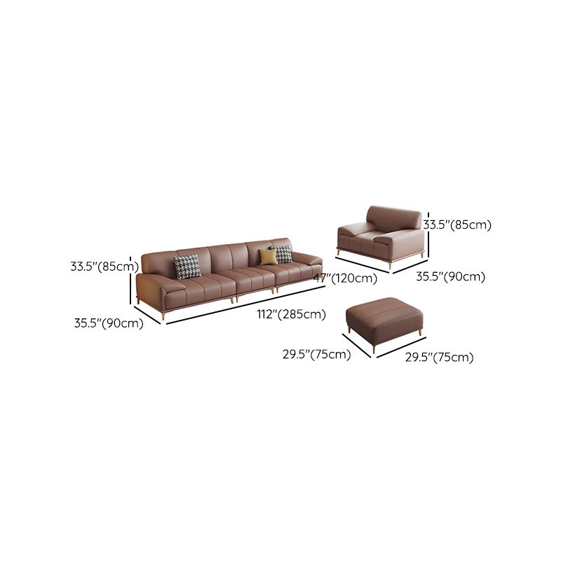 Pillow Top Arm Farmhouse Seating Dark Brown Living Room Settee