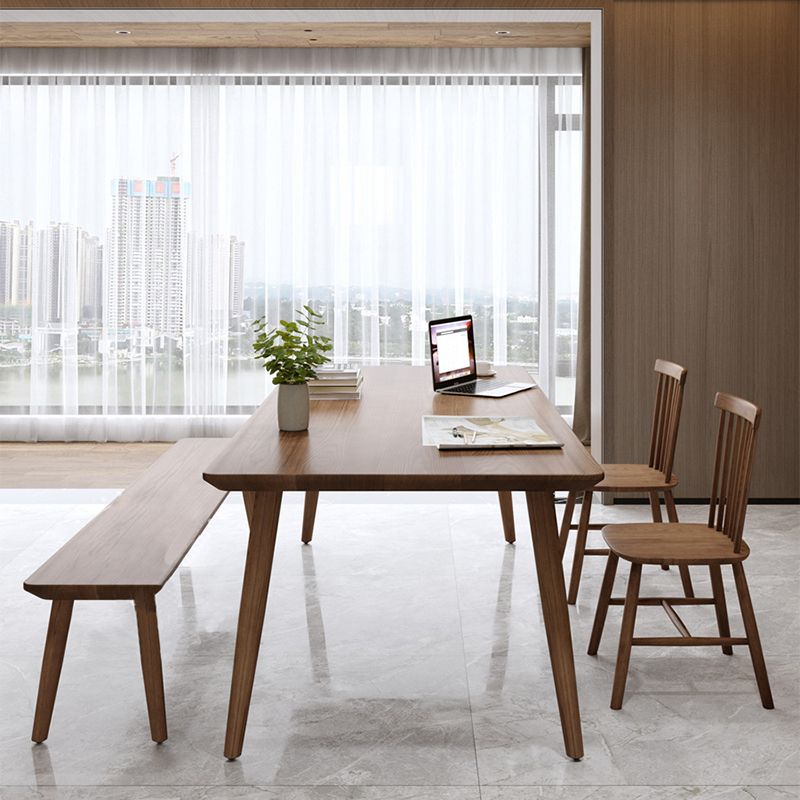 Contemporary Rectangular Writing Desk Solid Wood Office Desk Clearhalo 'furn' 'furn_office_desk' 'Furniture' 'Office Desks' 'Office Furniture' 'office_desk' 1200x1200_579b8c55-7862-453a-8587-6f3772b44e99