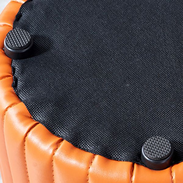 Modern Orange Pouf Water Resistant Round Pure Color Leather Pouf Clearhalo 'furn' 'furn_ottomans_poufs' 'Furniture' 'Living Room Furniture' 'Ottomans & Poufs' 'ottomans_poufs' 1200x1200_579c246d-3cb4-4706-9d88-2d4f9fedcb0f