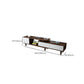 Console multimediale moderna Console TV in legno di gomma con 2 cassetti e ante