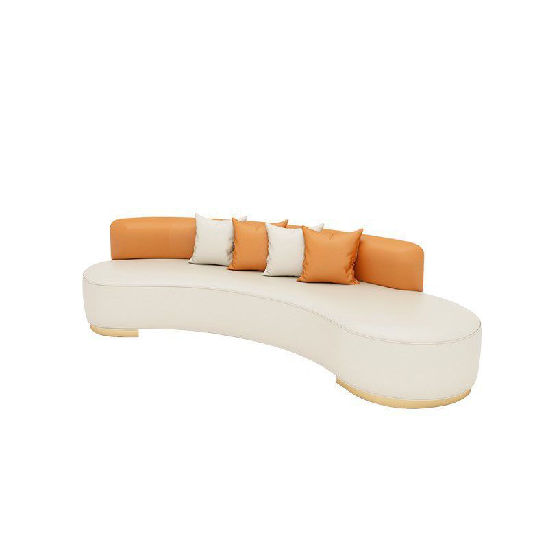 Sofá de cuero de sofá de estilo contemporáneo para sala de estar