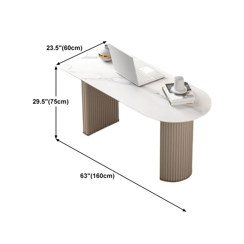 Escritorio de escritura de estilo contemporáneo Hogar y escritorio de oficina de pizarra blanca
