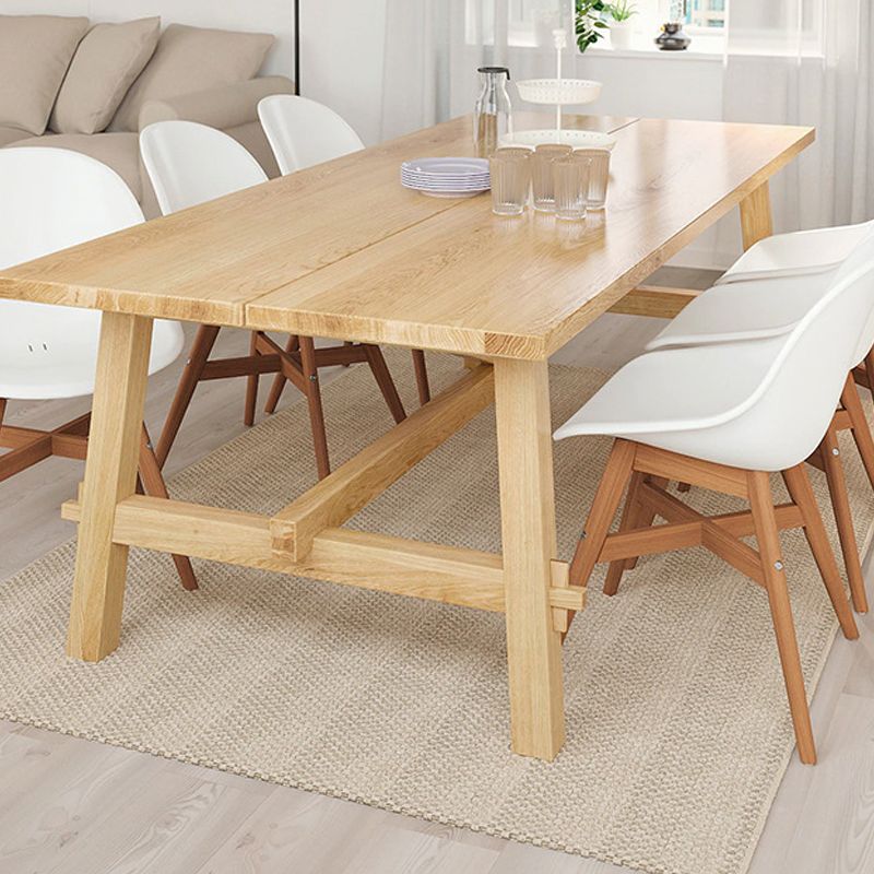Glam Style Wooden Dining Table Rectangle Table with Wood Legs for Home Use Clearhalo 'Dining Tables & Seating' 'Dining Tables' 'dining_table' 'furn' 'furn_dining_table' 'Furniture' 'Kitchen & Dining Furniture' 1200x1200_57a2ae5a-9b4b-4b16-8674-978f46663ed5