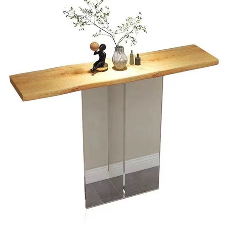 Table de la consola contemporánea de forma rectángulo Sofá de la consola de pino en natural/negro