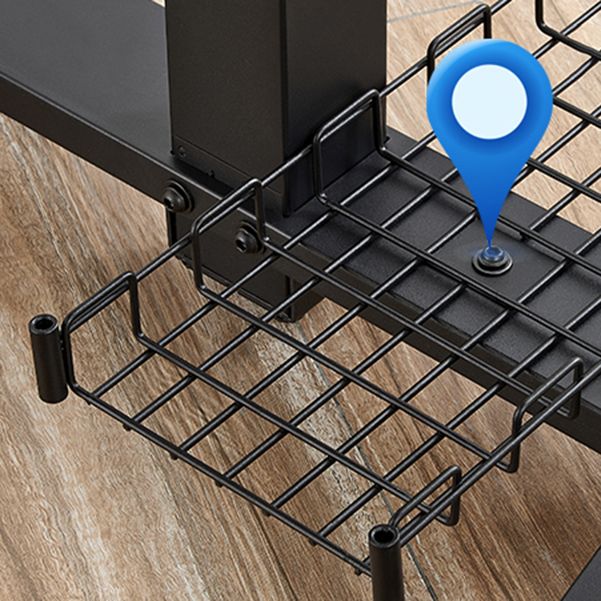 Contemporary Pedestal Writing Desk Folding Office Desk with Metal Legs Clearhalo 'furn' 'furn_office_desk' 'Furniture' 'Office Desks' 'Office Furniture' 'office_desk' 1200x1200_57a333e2-b074-46c6-8832-2ba1f8263b88