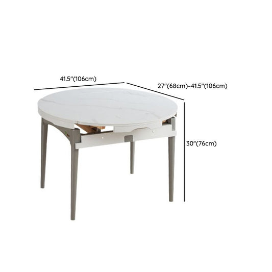 Mesa de comedor redonda de piedra redonda contemporánea para el comedor