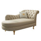Chaise à bras roulés de style traditionnel en simili cuir pour salon