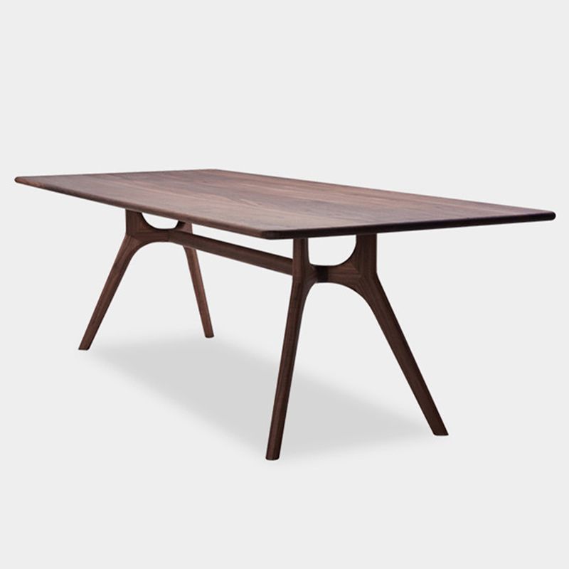Rectangle Wood Dining Table Pine Solid Wood Table Modern with Trestle Base Clearhalo ' dining_table' 'Dining Tables & Seating' 'Dining Tables' 'Furniture' 'furniture_dining_table' 'Kitchen & Dining Furniture' 'kitchen&dining_furn' 'kitchen' 'kitchen_dining_table' 1200x1200_57a54db7-04c2-44c9-80fe-7905d67acae3