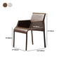 Faux Leather Contemporary Side Chair Matte Finish Solid Back Dining Chair