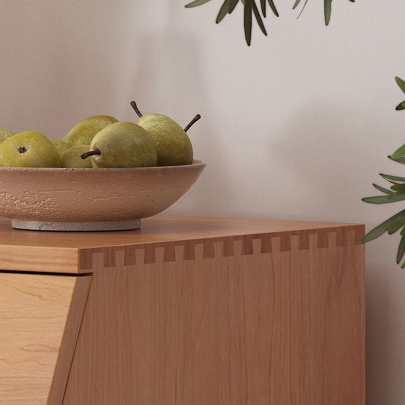 Armadietto per esposizioni in legno massiccio in stile nordico con cassetto per soggiorno