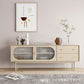 25.6" High Nordic TV Stand Solid Wood TV Cabinet with 2-Drawer & Cabinet Clearhalo 'furn' 'furn_tv_stands_entertainment_centers' 'Furniture' 'Living Room Furniture' 'TV Stands & Entertainment Centers' 'TV Stands & Media Storage Furniture' 'tv_stands_entertainment_centers' 1200x1200_57a7250b-6f04-4a31-b882-da4e398de0cb
