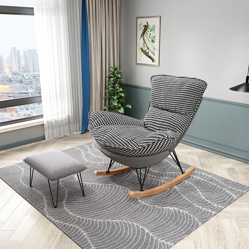 Lounge Chair 36.22" L x 37.40" W x 34.64" H Armless Accent Chair with Ottoman Clearhalo 'Accent Chairs' 'accent_chairs' 'Chairs & Seating' 'furn' 'furn_accent_chairs' 'Furniture' 'Living Room Furniture' 1200x1200_57a7fcf0-5167-4904-a51b-a730920fa981