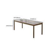 Bureau d'écriture de style industriel Bureau de tâche de forme rectangulaire en brun pour le bureau