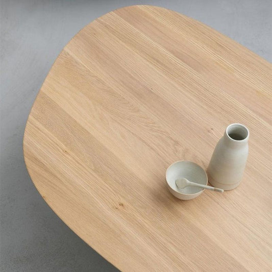 Tavolino da cocktail irregolare da 15 "H in legno 1 tavolino da caffè singolo