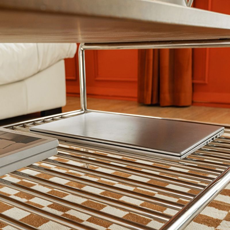 Tavolino moderno in telaio in legno nero tavolo da cocktail di caffè con scaffale