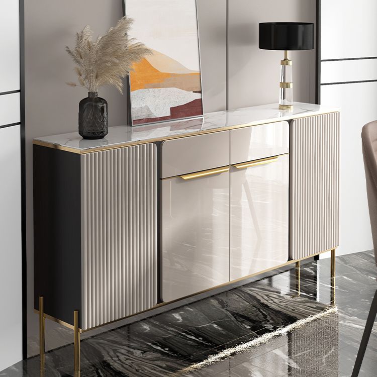 Gabinetto della sideboard del salotto in legno Glam Glam Buffet Server con archiviazione e cassetto