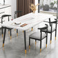 Rectangular Sintered Stone Dining Table Traditional Luxury Dining Furniture with 4 Legs