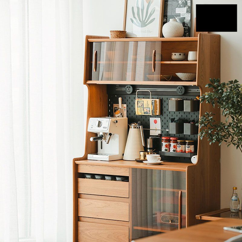 Modernism Wood Server Tabla 3 Cajones abiertos aparador de almacenamiento para comedor