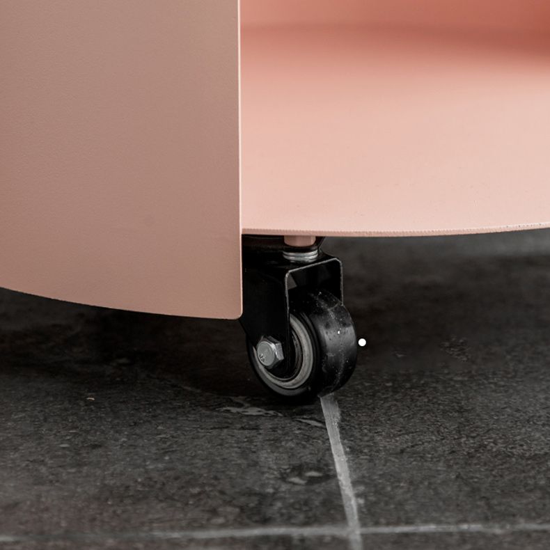 Mid-Century Round Side End Table Metal End Slide Table with Shelf Clearhalo 'Coffee & Accent Tables' 'End & Side Tables' 'end_side_tables' 'furn' 'furn_end_side_tables' 'Furniture' 'Living Room Furniture' 1200x1200_57af8b5e-c75c-44f3-8068-b88561f1cd25