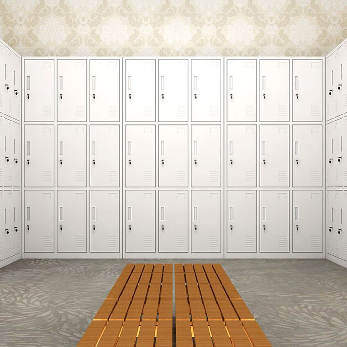 White Hinged Wardrobe Cabinet Contemporary Steel Wardrobe Armoire Clearhalo 'Armoires & Wardrobes' 'armoires_wardrobes' 'Bedroom Furniture' 'furn' 'furn_armoires_wardrobes' 'Furniture' 1200x1200_57b0448b-838b-494e-b1b3-b9485c4dbc87