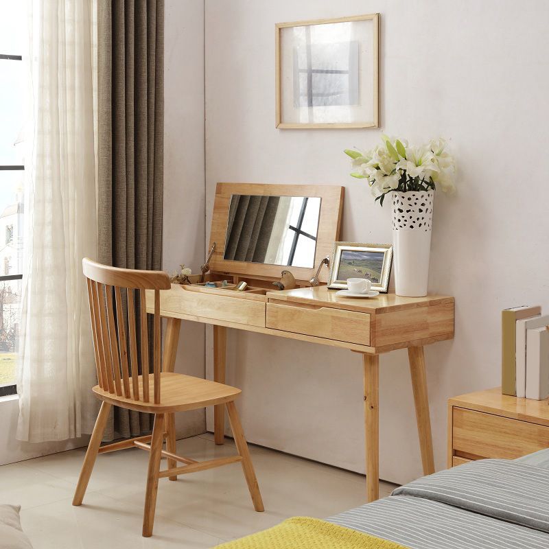 Juego de taburetes de tocador de maquillaje espejo de tocador de maquillaje espejo de tocador espejado