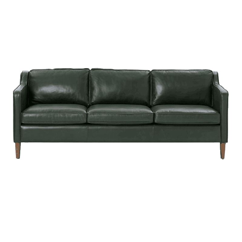 Canapé de bras carré arrière en vrac canapé en faux cuir stationnaire avec coussins