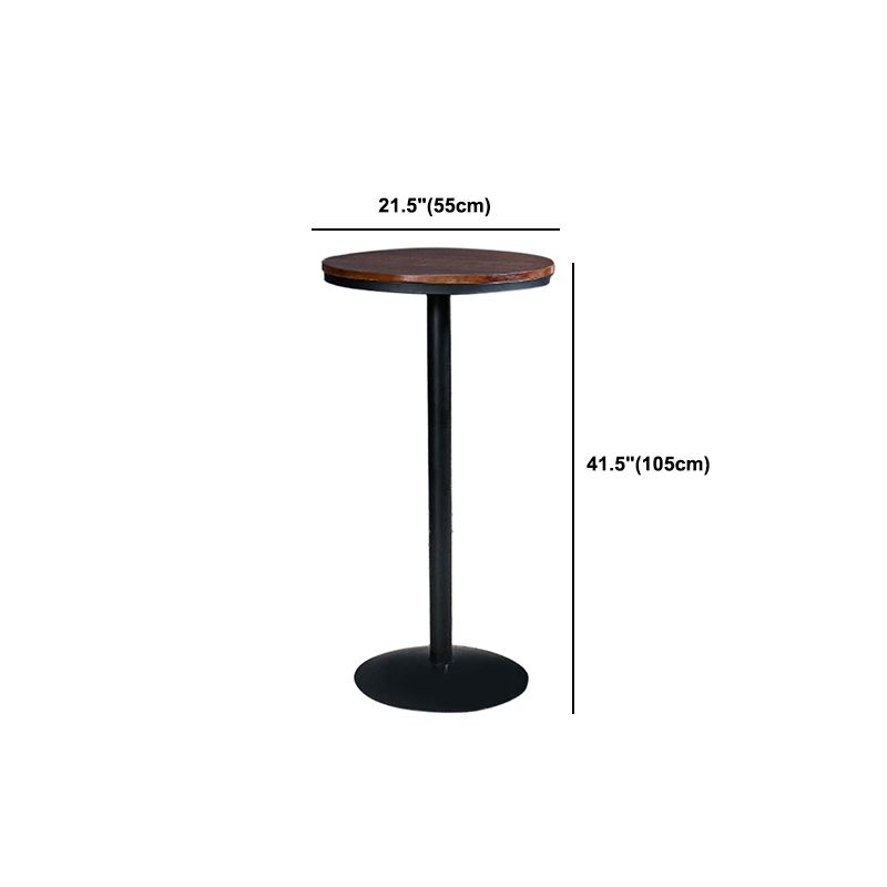 Industrial 1/3/5 Pieces Bar Table Set Round Pine Wood Counter Table with High Stools Clearhalo 'Bar Furniture' 'furn' 'furn_home_bar_bar_sets' 'Furniture' 'Home Bars & Bar Sets' 'home_bar_bar_sets' 'Kitchen & Dining Furniture' 1200x1200_57b532e2-b022-4a52-a40d-24c3e1d48d01