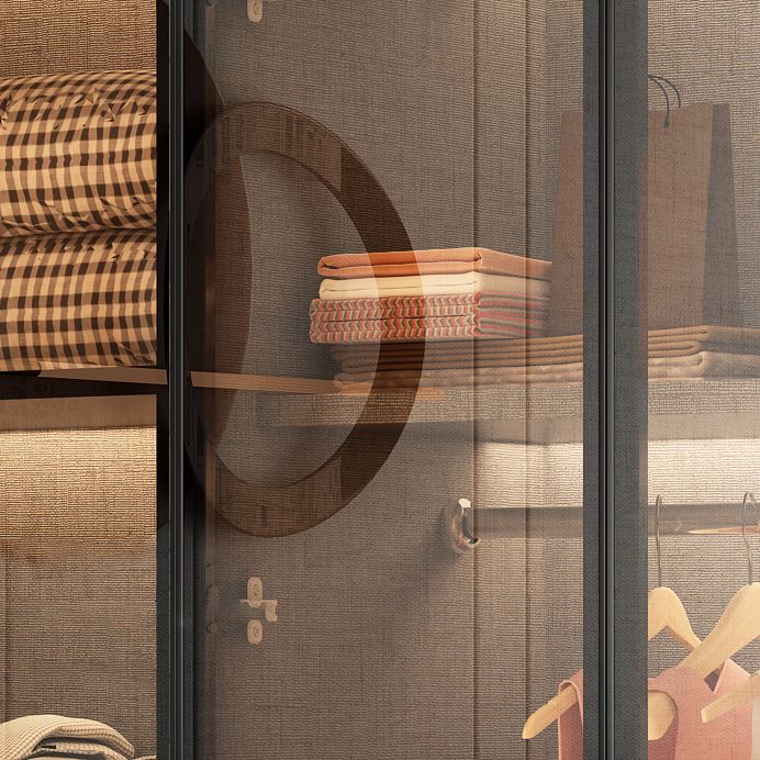 現代的なスタイルのワードローブグレーカラー木製ワードローブクローゼット