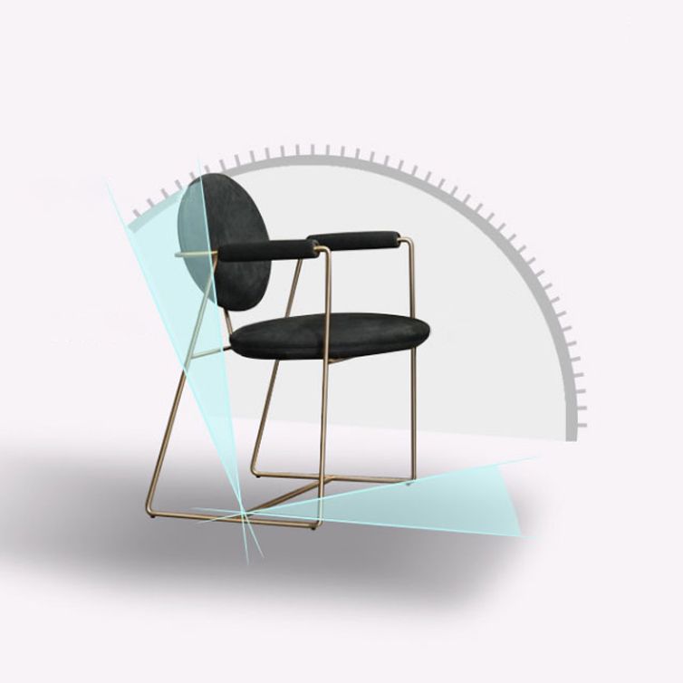 Blue and Gold Contemporary Faux Leather Dining Accent Chair for Home Clearhalo 'Dining Chairs' 'Dining Tables & Seating' 'dining_chair' 'furn' 'furn_dining_chair' 'Furniture' 'Kitchen & Dining Furniture' 1200x1200_57b617a9-570a-4fb6-bfa4-e1301176589b