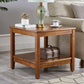 TABELLO DELLA TERDITÀ TRADIZIONE DEI LEGNO 4 gambe Tavolo laterale divano con scaffale per soggiorno