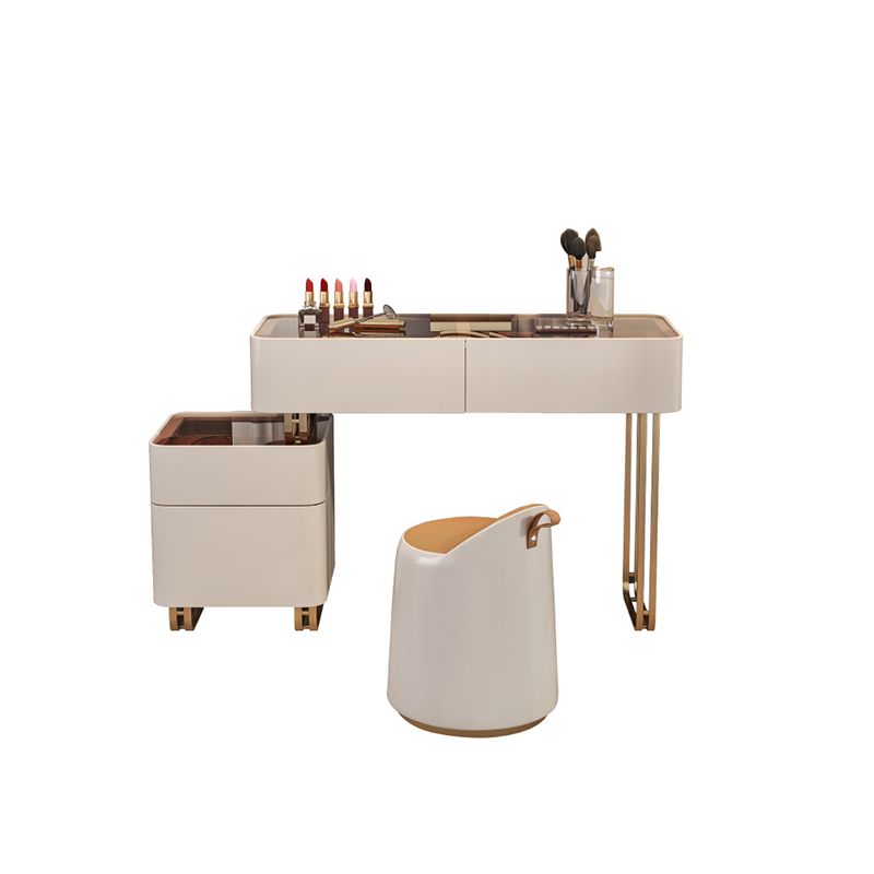 30.7" Height Makeup Table Solid Wood Vanity with Drawers Vanity Stool Clearhalo 'Bedroom Furniture' 'furn' 'furn_makeup_vanities' 'Furniture' 'Makeup Vanities' 'makeup_vanities' 1200x1200_57b6ab29-45db-4a9d-b6ac-05c80d423afb