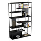 9.8" H Industrial Antique Finish Shelf Bookcase Etagere Metal Bookshelf