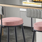 Modern Backrest Armless Counter Stool Iron Kitchen Bar Stool with Velvet Cushion Clearhalo 'Bar Furniture' 'Bar Stools' 'bar_stools' 'furn' 'furn_bar_stools' 'Furniture' 'furniture_bar_stools' 'Kitchen & Dining Furniture' 1200x1200_57b91b35-a6d9-43a8-a993-8e9a8c5d1433
