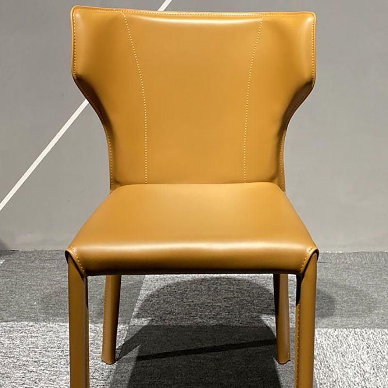 Upholstered Armless Dining Chairs Home Leather Side Chairs with Metal Legs Clearhalo ' kitchen&dining_furn' 'Dining Chairs' 'Dining Tables & Seating' 'dining_chair' 'furn' 'furn_dining_chair' 'Furniture' 'furniture_dining_chair' 'Kitchen & Dining Furniture' 'kitchen' 1200x1200_57ba146f-2435-4120-9ec0-a443cb265bb3