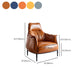 Leather Lounge Chair Solid Color Arms Included Chair with Black Legs