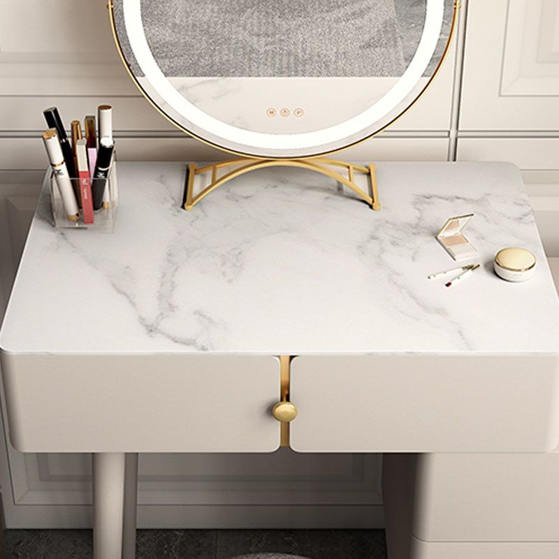4 cassetti Vanity Set con tavolo da toeletta in pietra glam di feci